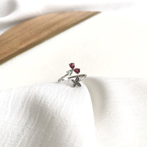 Tourmaline Butterfly Ring